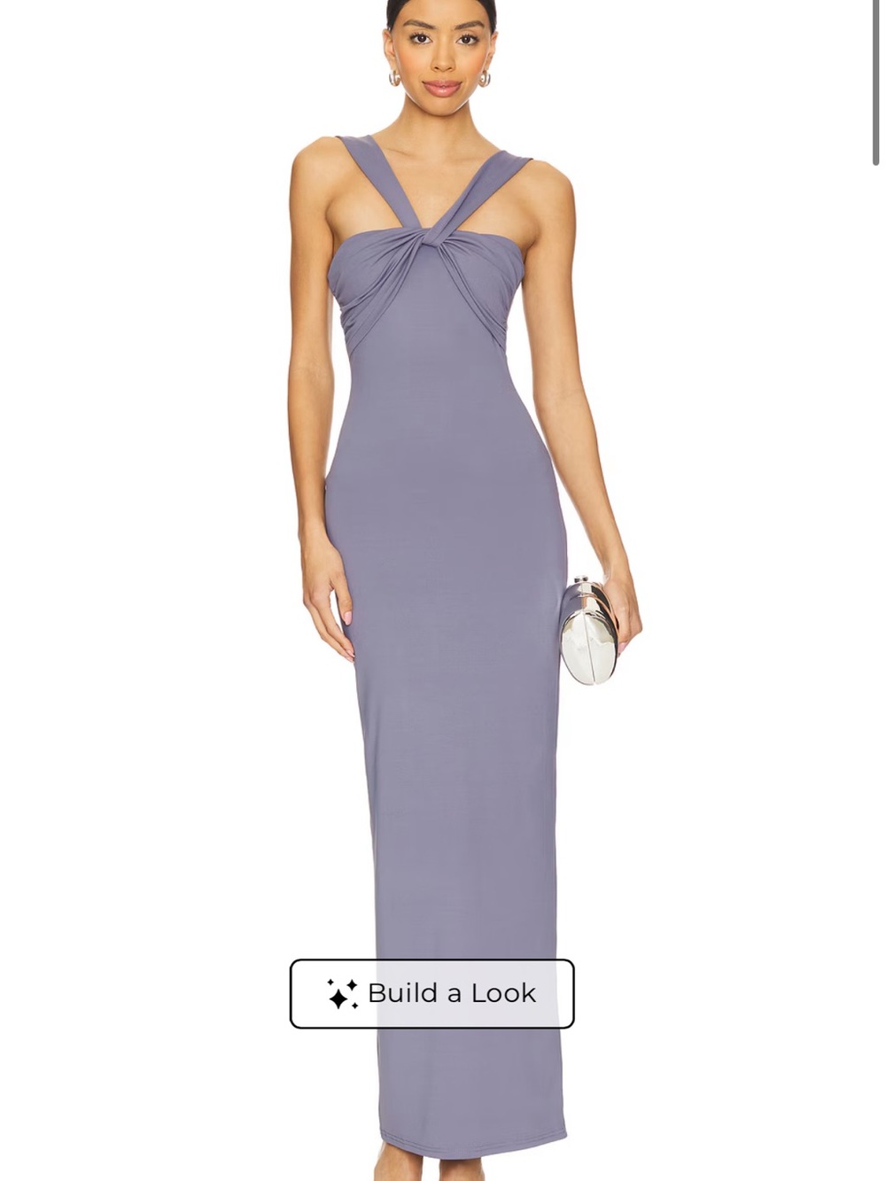 REVOLVE Blue Twist-Front Maxi Dress